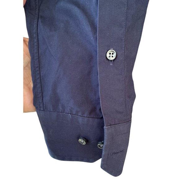 Hugo Boss Men's Slim Fit Tailored Dress Shirt Size Large Dark Blue - Picture 10 of 10